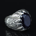 Star Stone Ring for Men – Handmade Vintage Style 925 Sterling Silver