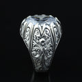 925 Sterling Silver Moissanite Ring for Men Vintage Ottoman Style