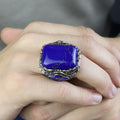 Men Handmade Lapis Lazuli Ottoman Style Ring