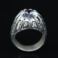 925 Sterling Silver Moissanite Ring for Men Vintage Ottoman Style