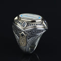 925 Sterling Silver Islamic Handmade Ring, Elif Arabic Signet Ring, Handmade Muslim Ring