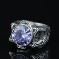 925 Sterling Silver Amethyst Ring for Men – Vintage Signet Style