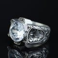 925 Sterling Silver Moissanite Ring for Men – Vintage Ottoman Style