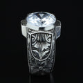 925 Sterling Silver Moissanite Ring for Men – Vintage Ottoman Style