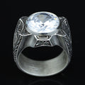 925 Sterling Silver Moissanite Ring for Men – Vintage Ottoman Style