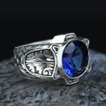 925 Sterling Silver Sapphire Ring for Men – Vintage Signet Style
