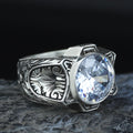 925 Sterling Silver Moissanite Ring for Men – Vintage Ottoman Style