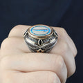 925 Sterling Silver Islamic Handmade Ring, Elif Arabic Signet Ring, Handmade Muslim Ring
