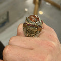 Handmade Turkish Men's Ring, Ottoman Style Axe Figured Red Agate Stone Ring, Sterling Silver Signet Ring
