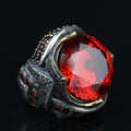 925 Sterling Silver Ruby Ring for Men – Vintage Ottoman Style