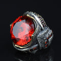 925 Sterling Silver Ruby Ring for Men – Vintage Ottoman Style