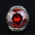 925 Sterling Silver Ruby Ring for Men – Vintage Ottoman Style