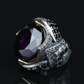 925 Sterling Silver Amethyst Ring – Vintage Gemstone Ring