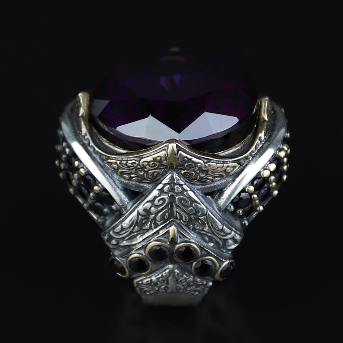 925 Sterling Silver Amethyst Ring – Vintage Gemstone Ring