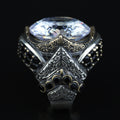 925 Sterling Silver Diamond Ring for Men – Vintage Ottoman King Style
