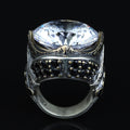 925 Sterling Silver Diamond Ring for Men – Vintage Ottoman King Style