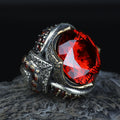 925 Sterling Silver Ruby Ring for Men – Vintage Ottoman Style