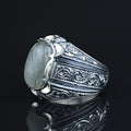 925 Silver Handmade Labradorite Gemstone Ottoman Style Ring