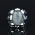 925 Silver Handmade Labradorite Gemstone Ottoman Style Ring