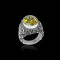 925 Sterling Silver Handmade Oval Citrine Gemstone Ring