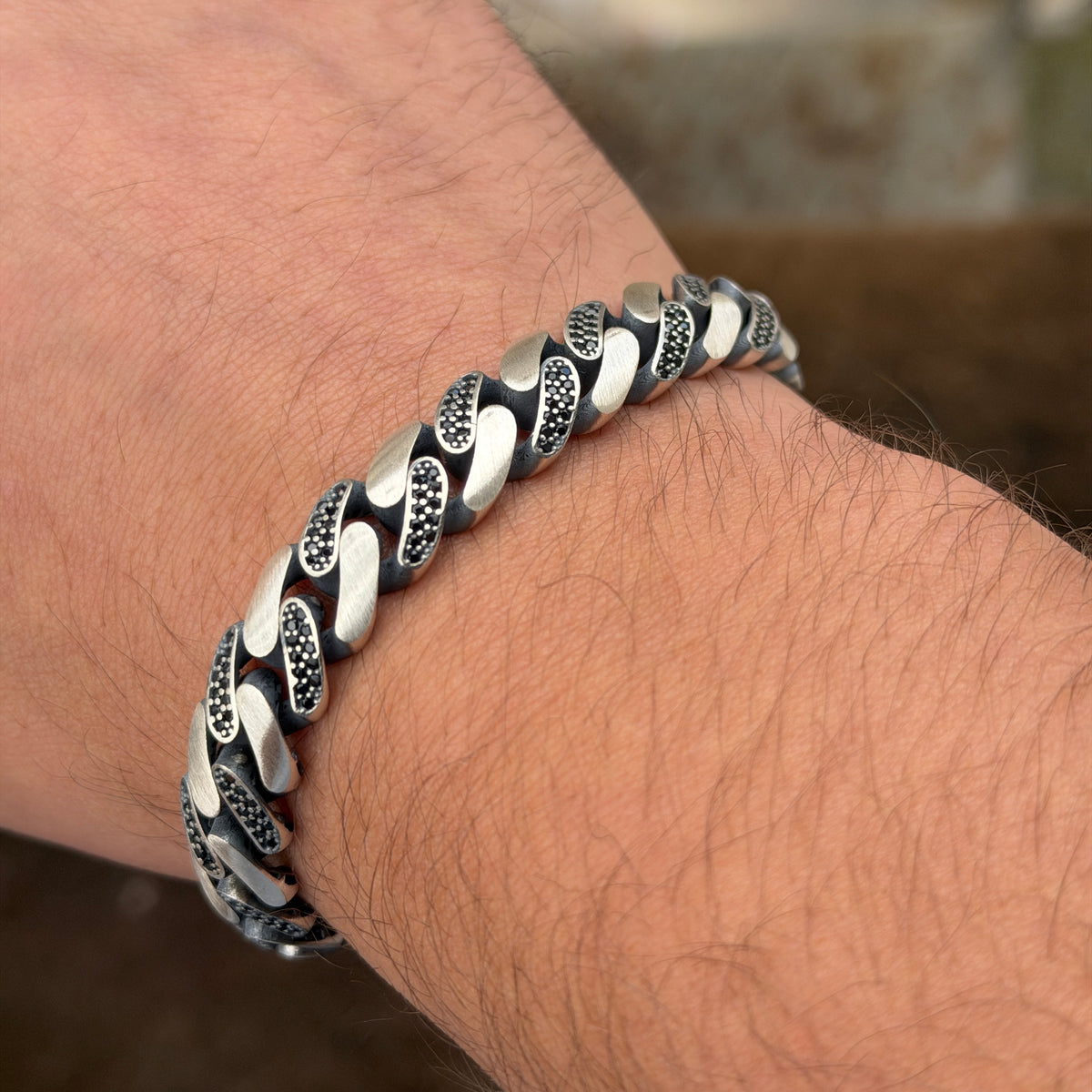 925 Sterling Silver 9mm Cuban Chain Bracelet for Men