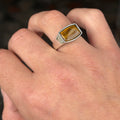925 Sterling Silver Tiger Eye Signet Ring