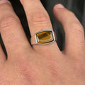 925 Sterling Silver Tiger Eye Signet Ring
