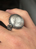 925 Sterling Silver Seal of Solomon Signet Ring