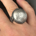 925 Sterling Silver Seal of Solomon Signet Ring