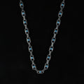 925 Silver Turquoise Stone Link Chain Necklace