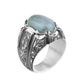 925 Silver Handmade Labradorite Gemstone Ottoman Style Ring