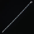 925 Silver Handmade Turquoise Link Engraved Bracelet