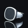 925 Sterling Silver Black Onyx Signet Ring – Unisex