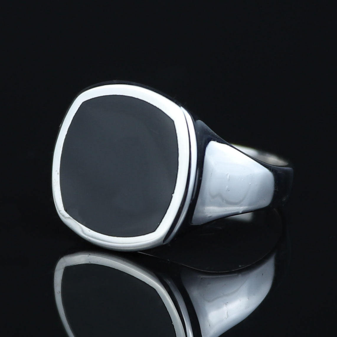 925 Sterling Silver Black Onyx Signet Ring – Unisex