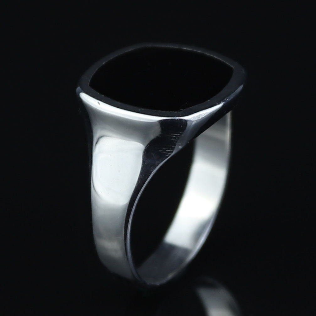 925 Sterling Silver Black Onyx Signet Ring – Unisex