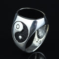 925 Sterling Silver Yin Yang Onyx Signet Ring – Unisex