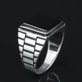 925 Sterling Silver Square Onyx Signet Ring for Men