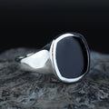 925 Sterling Silver Black Onyx Signet Ring – Unisex