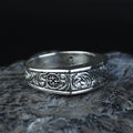 925 Sterling Silver Engraved Floral Band Ring