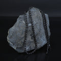 925 Sterling Silver Black Onyx Bead Chain Necklace for Men