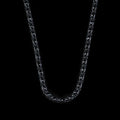925 Sterling Silver Black Onyx Bead Chain Necklace for Men