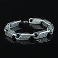 Solid Silver Handmade Greek Chain 10MM Solid Silver Greek Bracelet