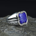Men Handmade Lapis Lazuli Gemstone Turkish Handmade Ring