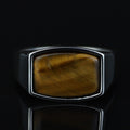 925 Sterling Silver Tiger Eye Signet Ring