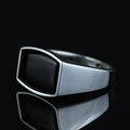 925 Sterling Silver Black Onyx Signet Ring