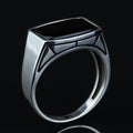 925 Sterling Silver Black Onyx Signet Ring