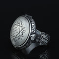 925 Sterling Silver Seal of Solomon Signet Ring