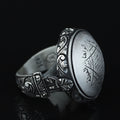 925 Sterling Silver Seal of Solomon Signet Ring