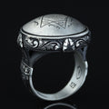 925 Sterling Silver Seal of Solomon Signet Ring