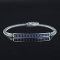 925 Sterling Silver Blue Sapphire Bracelet for Men